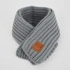 Mily Children Scarf Kids Winter Warm Knit Scarves Fashion Solid Color Boys Girls Cable Scarf Gray view 4