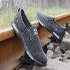 Men's Canvas Low Top Shoes Slip on Sneakers Casual Loafers Sneakers Grey view 3