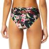 Carmen Marc Valvo Women's Bikini Bottom Swimsuit with Front tie Swimwear, Garden Party Black, L view 2
