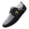 Men Casual Canvas Shoes Men's Flat Jogging Driving Shoes Light Blue view 1