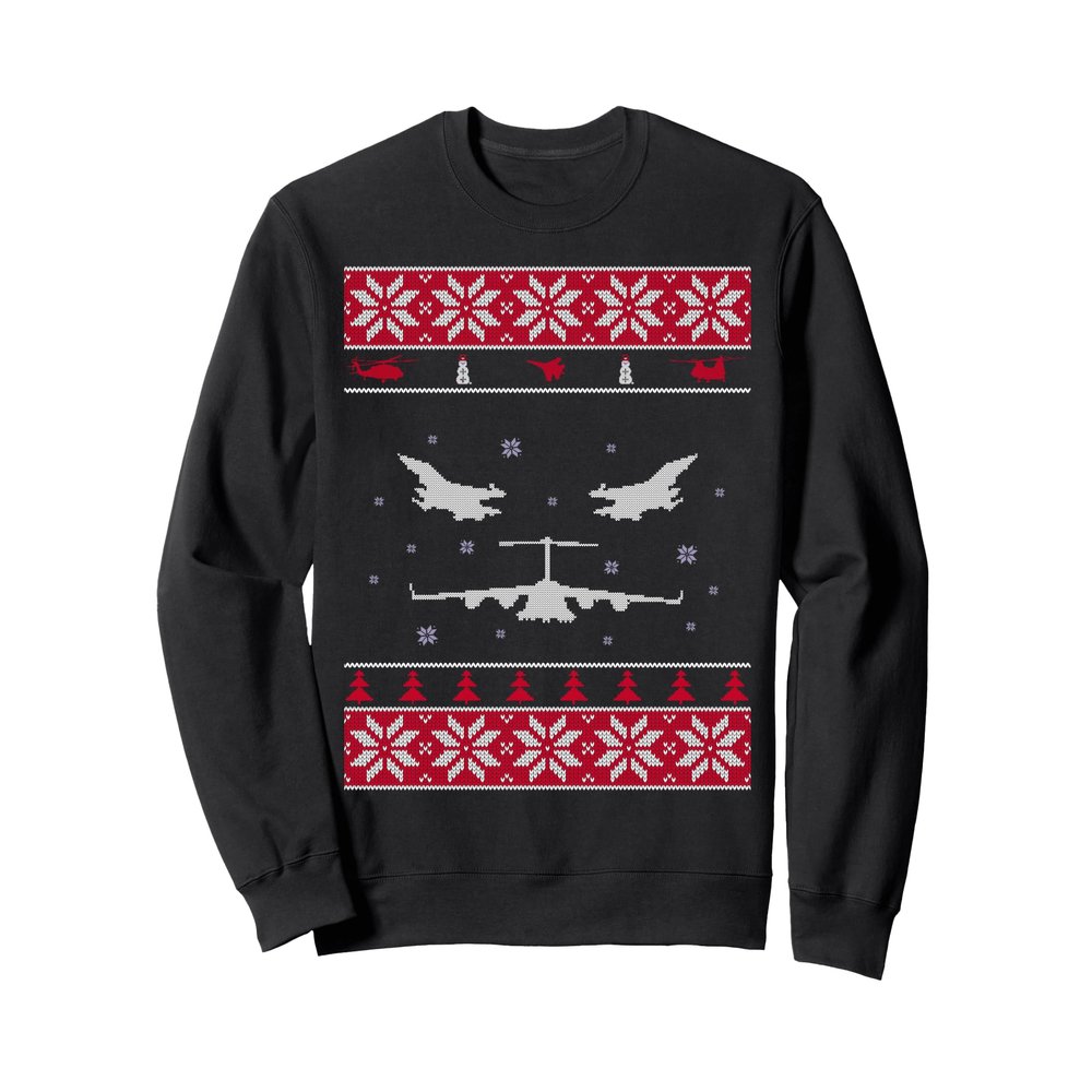 Air Force Ugly Christmas Sweatshirt Xmas Costume Sweatshirt