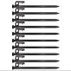 LBY 10pcs 25cm Tent Stakes Heavy-Duty Steel Solid Tent Stakes Pegs Steel System Outdoor Tent Nail Camping Stakes 45#Steel Black view 4