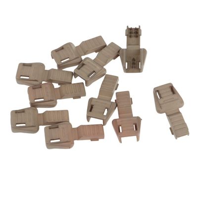 10 PCS Zipper Pull Cord Lock Cord Ends Buckle Shoes Backpack, Brown, 3.5x1.7cm