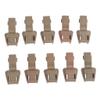 10 PCS Zipper Pull Cord Lock Cord Ends Buckle Shoes Backpack, Brown, 3.5x1.7cm view 4