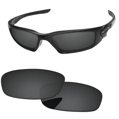 PapaViva Replacement Lenses for Oakley Scalpel OO9095/Scalpel Asian Fit OO9134 Sunglass Solid Black Non-polarized