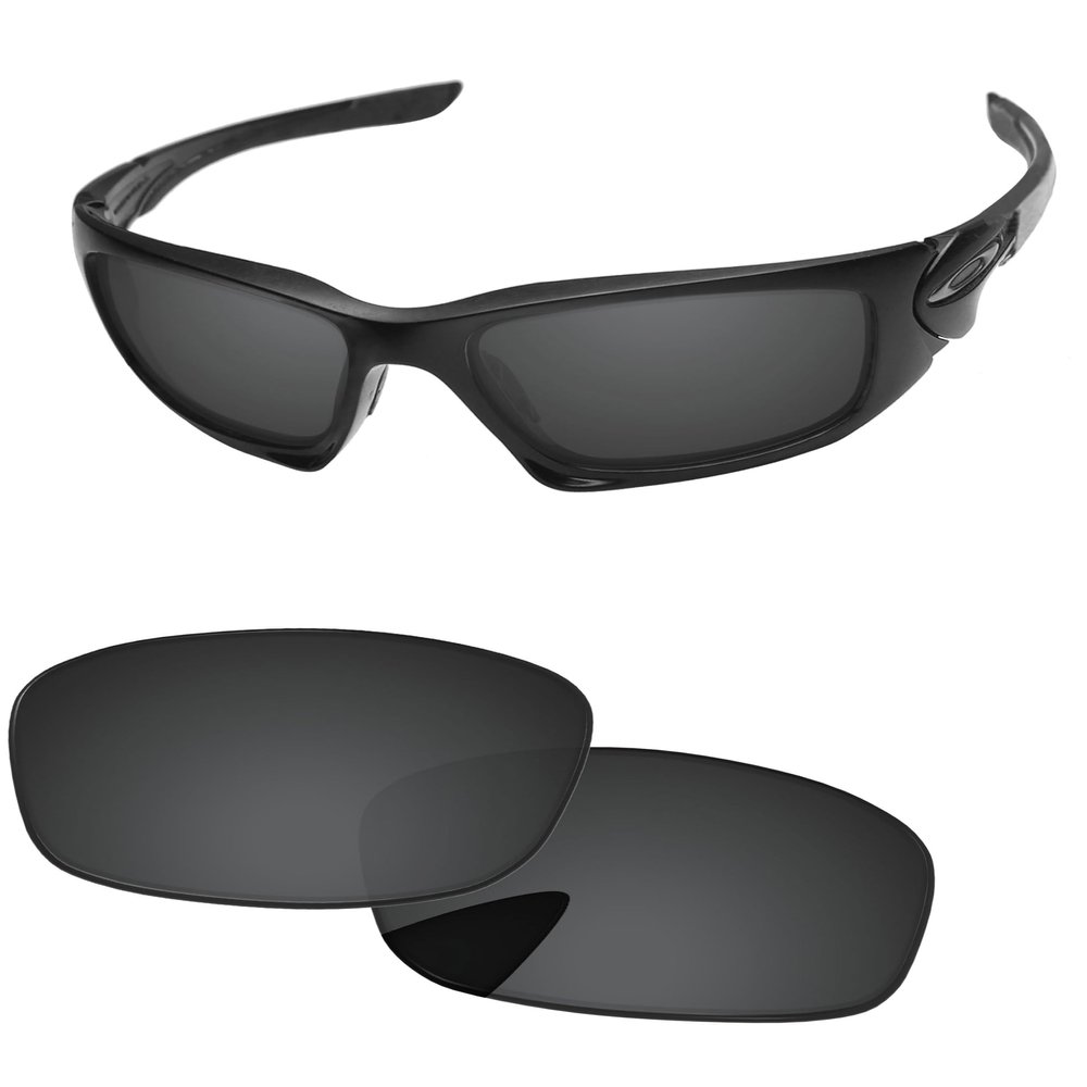 PapaViva Replacement Lenses for Oakley Scalpel OO9095/Scalpel Asian Fit OO9134 Sunglass Solid Black Non-polarized