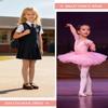 Century Star Girls Ballet Tights Toddler-Super Soft Footed Dance Convertible Tights for Kids 2 Pack Nude 9-14 Years view 4