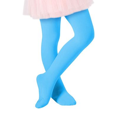 Century Star Ultra-Soft Footed Dance Sockings Ballet Tights Kids Super Elasticity School Uniform Tights For Girls 1 Pack Blue 3-6