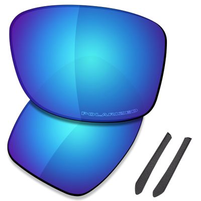 SAUCER Premium Replacement Lenses & Earsocks for Oakley Jupiter Squared OO9135 Sunglasses High Definition - Glacier Blue Polarized