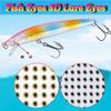Alomejor 3D Holographic Fishing Eyes, Self-Adhesive, DIY Fly Tying Accessories, Multi-Size, Vivid Colors for DIY Fly Tying, Freshwater, Saltwater, Bea view 2