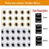 Alomejor 3D Holographic Fishing Eyes, Self-Adhesive, DIY Fly Tying Accessories, Multi-Size, Vivid Colors for DIY Fly Tying, Freshwater, Saltwater, Bea view 3