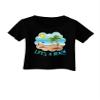 TOOLOUD Fun Summer Beach Scene - Life's a Beach Infant T-Shirt Dark Black - 06Months view 1