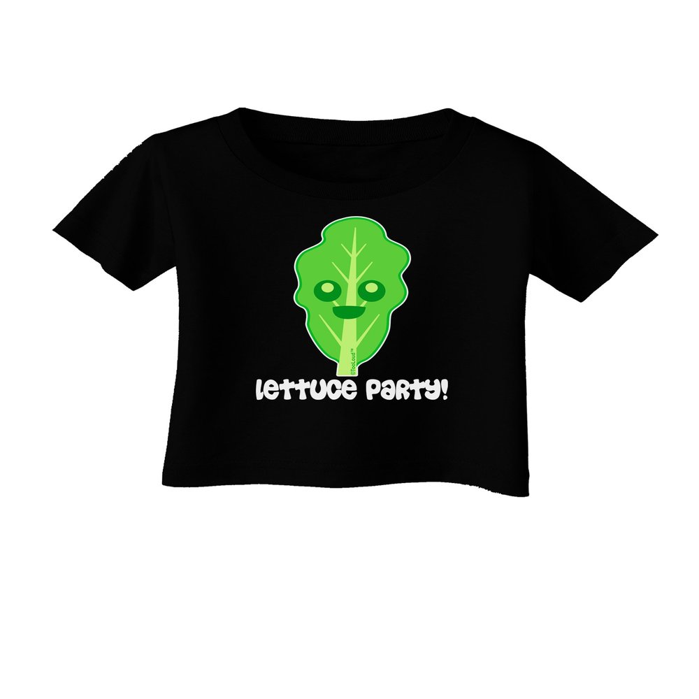 TOOLOUD Cute Lettuce - Lettuce Party Infant T-Shirt Dark Black - 06Months