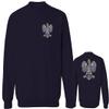 0083. Poland Pride Vintage Style Retro Polish Eagle Flag Polska Soccer Men's Crewneck Sweatshirt (Navy Medium) view 1