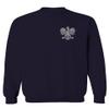 0083. Poland Pride Vintage Style Retro Polish Eagle Flag Polska Soccer Men's Crewneck Sweatshirt (Navy Medium) view 2