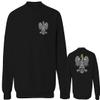 0083. Poland Pride Vintage Style Retro Polish Eagle Flag Polska Soccer Men's Crewneck Sweatshirt (Black Medium)