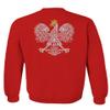 0083. Poland Pride Vintage Style Retro Polish Eagle Flag Polska Soccer Men's Crewneck Sweatshirt (Red, Medium) view 3