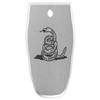 NDZ Performance Magazine Base Plate for Smith & Wesson SD9, SD9 2.0, SD9 VE in 9mm Laser Engraved Anodized Aluminum in Silver - Don't Tread On Me Snake Only view 1