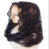 PAMOR Infinity Chapel Veil Floral Latin Mass Head Covering Lace Scarf Mantilla Veils for Church (Black) view 3