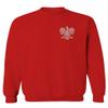 0083. Poland Pride Vintage Style Retro Polish Eagle Flag Polska Soccer Men's Crewneck Sweatshirt (Red, Large) view 2