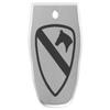 NDZ Performance Magazine Base Plate for Smith & Wesson SD9, SD9 2.0, SD9 VE in 9mm Laser Engraved Anodized Aluminum in Silver - US Army 1st Cavalry view 1