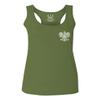 0083. Poland Pride Vintage Style Retro Polish Eagle Flag Polska Soccer Women's Tank Top Racerback (Olive, Small)