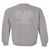 0083. Poland Pride Vintage Style Retro Polish Eagle Flag Polska Soccer Men's Crewneck Sweatshirt (Light Gray Small) view 3