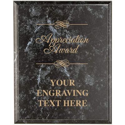 Crown Awards Corporate Appreciation Plaques - 7 x 9 Appreciation Award Black Marbleized Recognition Trophy Plaque Award Prime
