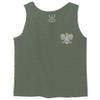 0083. Poland Pride Vintage Style Retro Polish Eagle Flag Polska Soccer Men's Fitted Tank Top (Olive, Small) view 2