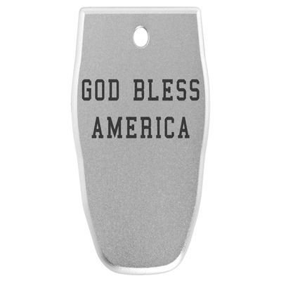 NDZ Performance Magazine Base Plate for Smith & Wesson SD9, SD9 2.0, SD9 VE in 9mm Laser Engraved Anodized Aluminum in Silver - God Bless America Text