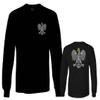 0083. Poland Pride Vintage Style Retro Polish Eagle Flag Polska Soccer Men's Long Sleeve t Shirt (Black, 2X Large) view 1