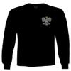 0083. Poland Pride Vintage Style Retro Polish Eagle Flag Polska Soccer Men's Long Sleeve t Shirt (Black, 2X Large) view 2