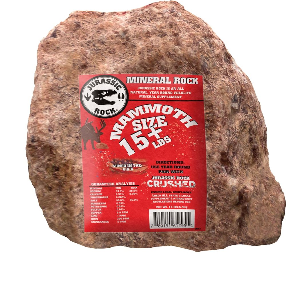 Jurassic Rock 15lb Mammoth Mineral Rock/Salt Lick for Deer and Other Wildlife