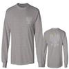 0083. Poland Pride Vintage Style Retro Polish Eagle Flag Polska Soccer Men's Long Sleeve t Shirt (Light Gray Small) view 1