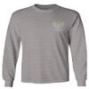 0083. Poland Pride Vintage Style Retro Polish Eagle Flag Polska Soccer Men's Long Sleeve t Shirt (Light Gray Small) view 2