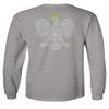 0083. Poland Pride Vintage Style Retro Polish Eagle Flag Polska Soccer Men's Long Sleeve t Shirt (Light Gray Small) view 3