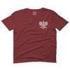 0083. Poland Pride Vintage Style Retro Polish Eagle Flag Polska Soccer for Men T Shirt (Maroon, 2X Largel) view 2