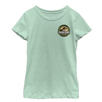 Jurassic Park Girl's Park Patch T-Shirt, Mint, Small