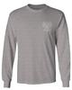 0083. Poland Pride Vintage Style Retro Polish Eagle Flag Polska Soccer Men's Long Sleeve t Shirt (Light Gray 2X Large) view 2