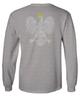 0083. Poland Pride Vintage Style Retro Polish Eagle Flag Polska Soccer Men's Long Sleeve t Shirt (Light Gray 2X Large) view 3