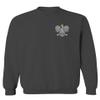 0083. Poland Pride Vintage Style Retro Polish Eagle Flag Polska Soccer Men's Crewneck Sweatshirt (Characol Small) Charcoal view 2