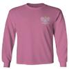 0083. Poland Pride Vintage Style Retro Polish Eagle Flag Polska Soccer Men's Long Sleeve t Shirt (Pink Medium) view 2