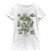 Fifth Sun girls Jurassic World Isla Nublar Short Sleeve Tee T Shirt, White, X-Small US view 1