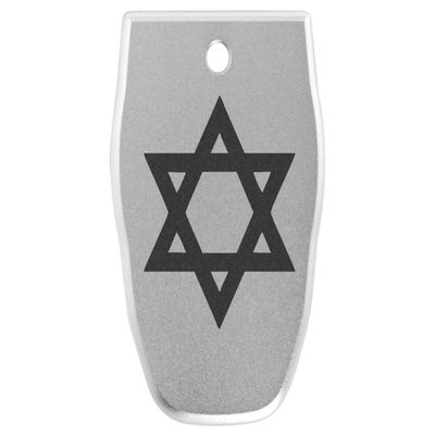 NDZ Performance Magazine Base Plate for Smith & Wesson SD9, SD9 2.0, SD9 VE in 9mm Laser Engraved Anodized Aluminum in Silver - Star of David Mogen Dovid