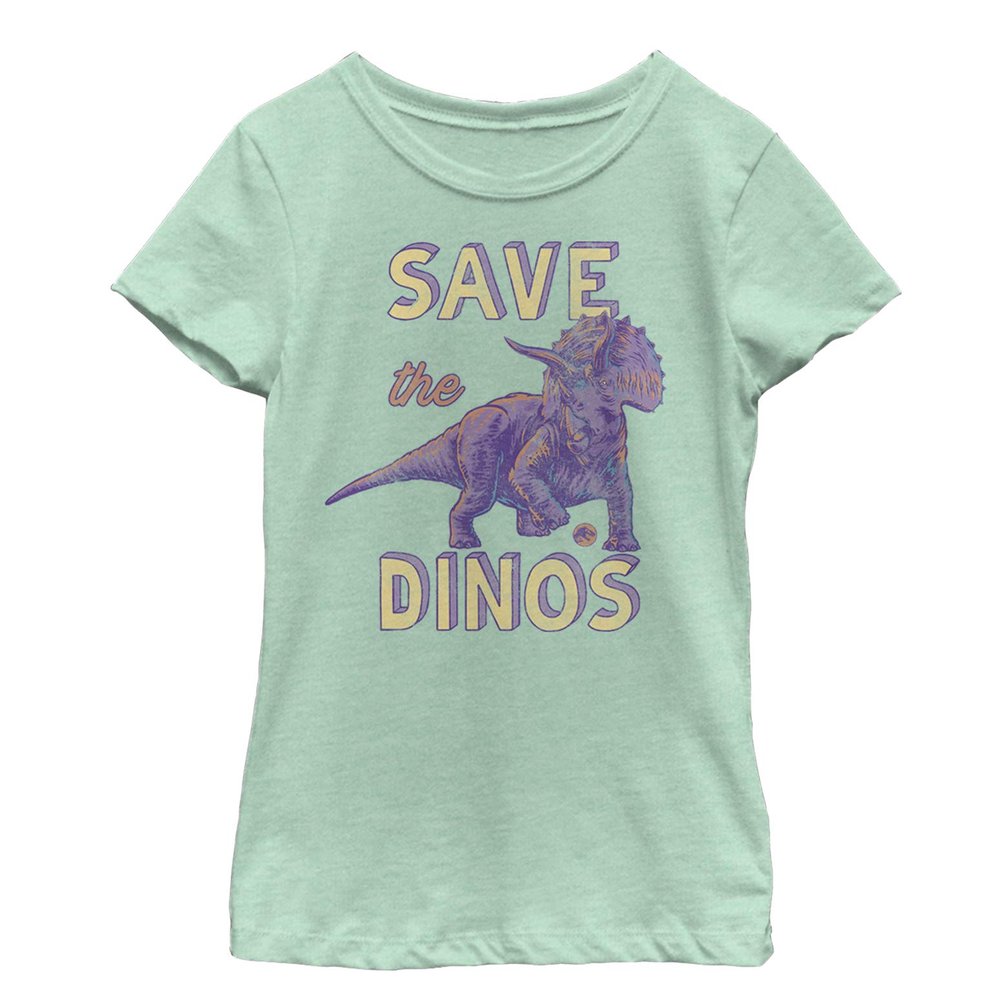 Fifth Sun girls Jurassic World Save the Dinos Short Sleeve Tee T Shirt, Mint, X-Small US