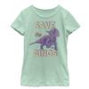 Fifth Sun girls Jurassic World Save the Dinos Short Sleeve Tee T Shirt, Mint, X-Small US view 1