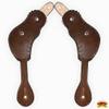 HILASON Brown Western Leather Spur Straps Floral Crystals Bling Conchos | for Women and Men view 4