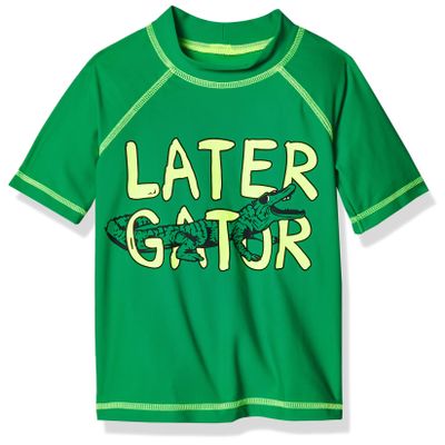 Carter's Toddler Boy's Rashguard Swimwear, Leather Gator, 3T