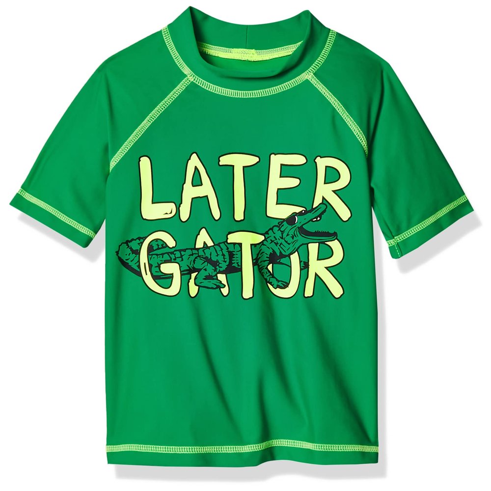 Carter's Toddler Boy's Rashguard Swimwear, Leather Gator, 3T
