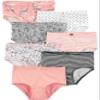 Carter's Little Girl's 7-Pack Underwear Underwear, Animals Green, 6-6X view 1